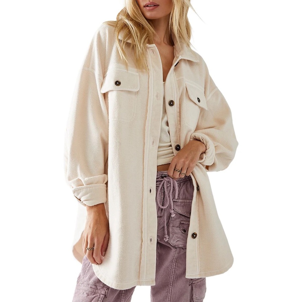 Free People Comfy Shacket Pullover